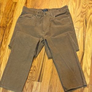 J. Crew Factory Brown Corduroy Pants with Classic Fit